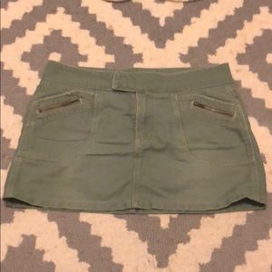 American Eagle Green Khaki Mini Skirt Sz 6